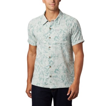 Columbia Overhemd Heren, Outdoor Elements Short Sleeve Print Groen, 19QXSCAFZ